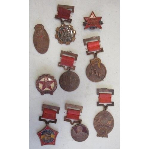 China. Collection of medals and badges, mainly from 1940s-60...
