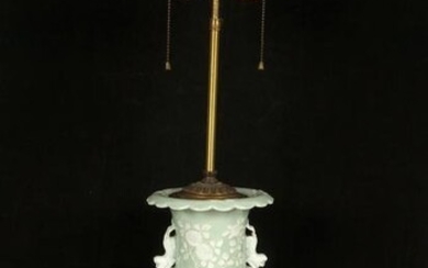 Chinese Celadon Porcelain Lamp
