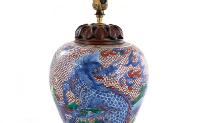 Chinese Porcelain Jar, Converted to Lamp