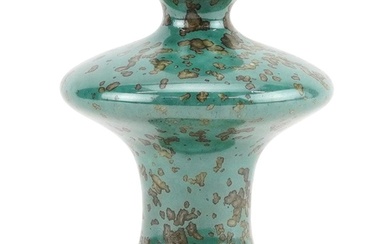 Chinese porcelain vase having a Jun type spotted turquoise g...