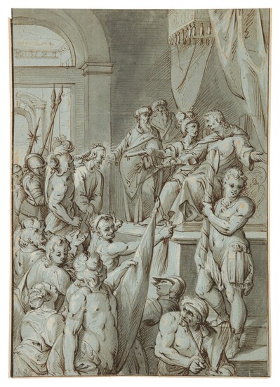 Christ before Pontius Pilate, after Raffaellino da Reggio, Flemish School, Late 16th Century