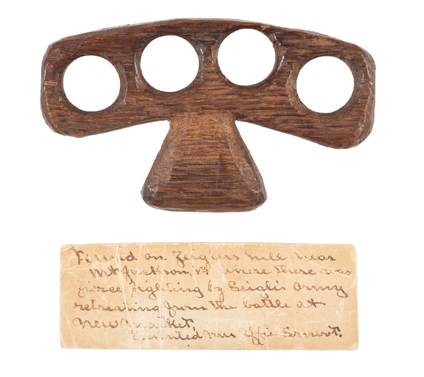Civil War soldier carved wooden knuckles found on line of retreat