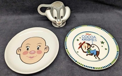 Cocoa Krispies Fred Plate & Bugs Bunny Mug
