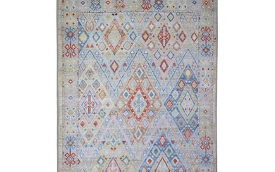 Colorful, Hand Knotted Anatolian Village Inspired Pure Wool Rug
