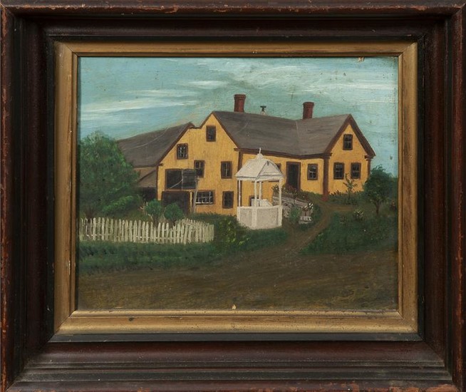 Continental School, "Road Past a Yellow House," early
