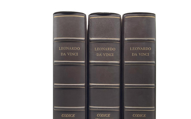 DA VINCI, Leonardo. Codice Atlantico. Roma: A.M. Edizioni d'arte, 1990. 3 volumi, folio gigante. Copia n. 64 di 1999. Numerose…