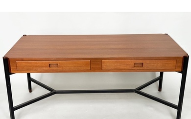 DESK, teak, in the manner of Ico Parisi circa 1960, with two...