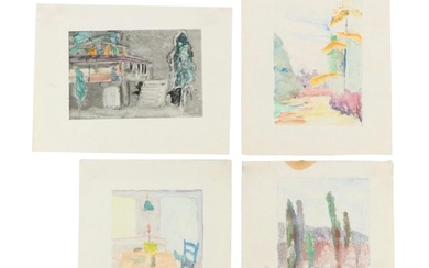 Deborah Kriger Monotypes of Landscapes, Interior, and Architectural Scenes