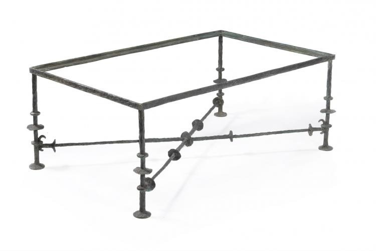 Diego Giacometti (manner of), the bronze base of rectangular table