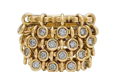 Dior - 18 kt. Yellow gold - Ring - Diamonds