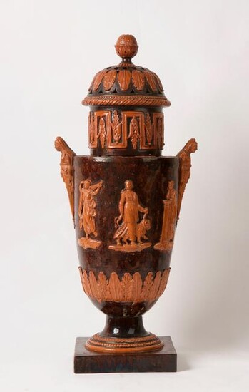 Early 19th Century Earthenware Lidded Urn