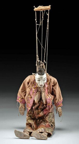 Early 20th C. Japanese Articulated Wood Marionette