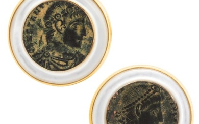 Ella Gafter Copper Coin Gold Cufflinks