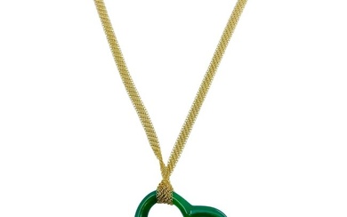 Elsa Peretti Open Heart Jade Necklace
