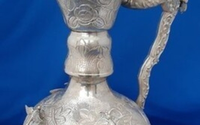 Ewer, wine jug - .915 silver - Spain - Mid 20th century