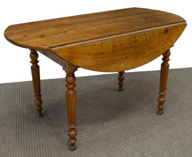 FRENCH LOUIS PHILIPPE FRUITWOOD DROP-LEAF TABLE