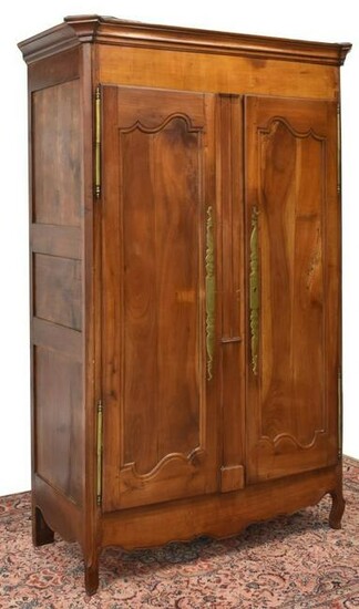 FRENCH PROVINCIAL FRUITWOOD ARMOIRE, 19TH C.