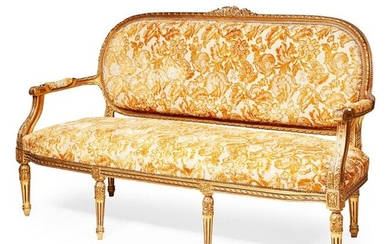 FRENCH THREE PIECE GILTWOOD SALON SUITE 19TH CENTURY