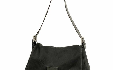 Fendi Shoulder Bag Mamma Bucket Nylon Black Women's