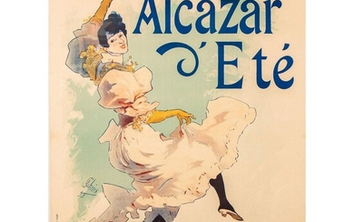 Framed Jules Cheret Antique Poster, Alcazar d'Ete