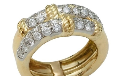 Fred - 18 kt. White gold, Yellow gold - Ring - 2.00 ct Diamond