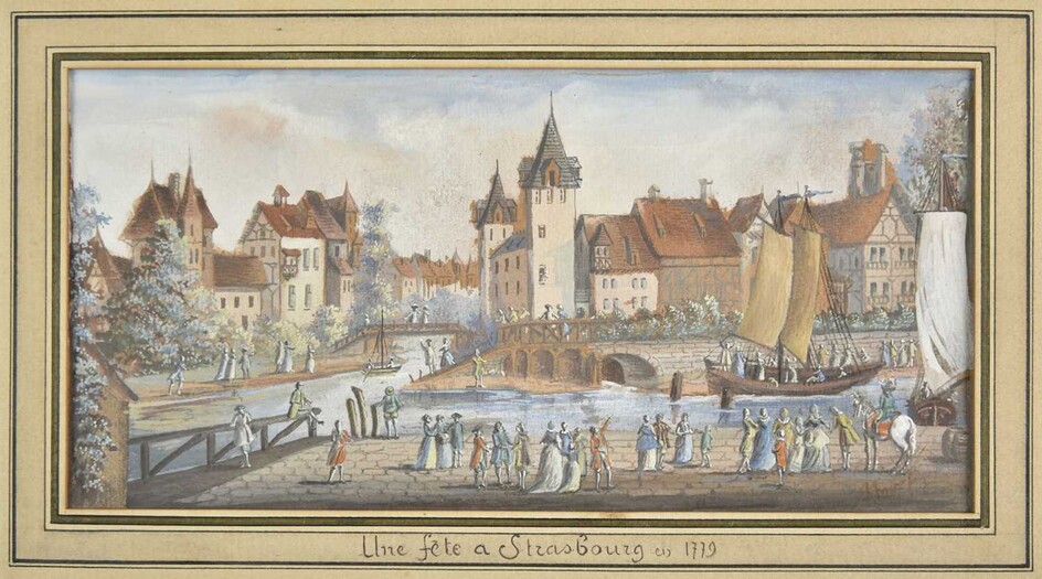 French School. Une fête a Strasbourg en 1779, early-mid 19th century