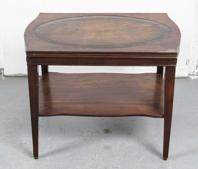 George III Style Leather Top Mahogany Table