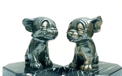 George Studdy - Bookends, Art Deco "Bonzo Dog"