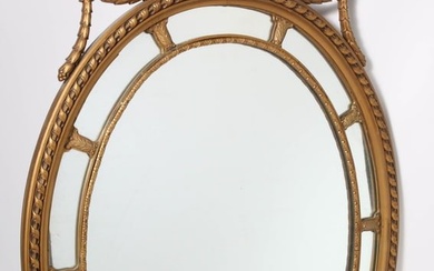Georgian Style Oval Gilt Mirror