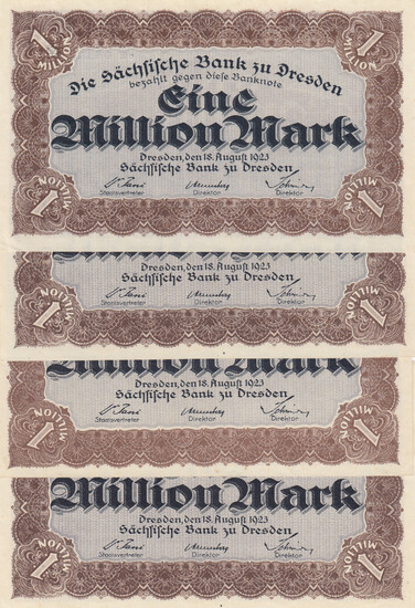 Germany 1 000 000 Mark 1923 (4) Saxony
