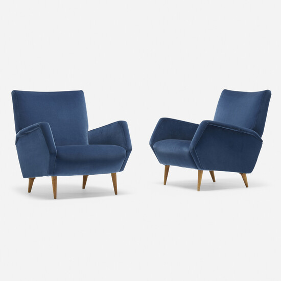 Gio Ponti, Lounge chairs, model 803, pair