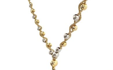 Gold Art - 9.7 gr - 45 cm - 18 Kt - 2 piece jewellery set - 18 kt. White gold, Yellow gold