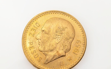 Gold coin, 10 Pesos, Mexico, 1959 , Estados...