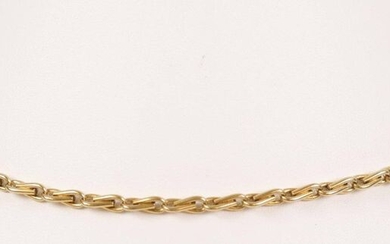 Gold watch chain (750). L : 44 cm, Weight : 26.4 gr.