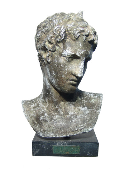 Greek replica bust of the head of the Victorious Athlete