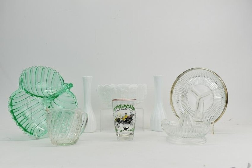 Group of Vintage Glass Table Articles