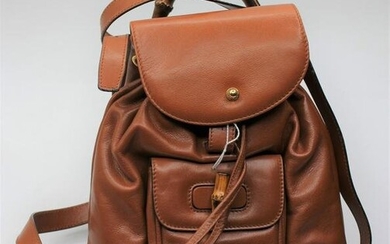 Gucci Brown Leather Mini Backpack