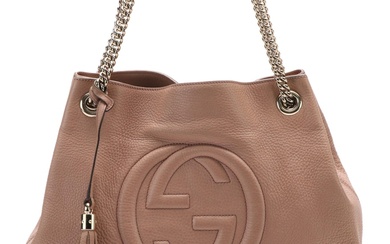 Gucci Soho Chain Shoulder Bag in Pebbled Leather