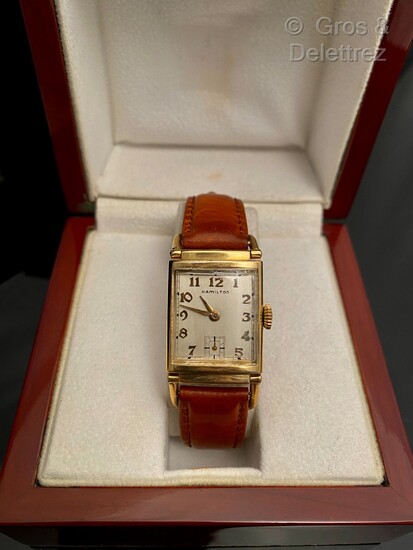 HAMILTON, vers 1930 – Bracelet-montre rectangulaire... - Lot 283 - Gros & Delettrez