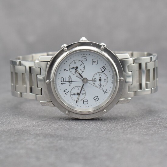 HERMES gents wristwatch with chronograph, Switzerland around 2000,...