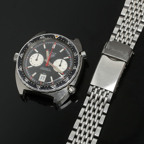 HEUER Autavia 'Viceroy' ref 1163V, wristwatch, automatic, chronograph, cal. 12, steel, 1970s.
