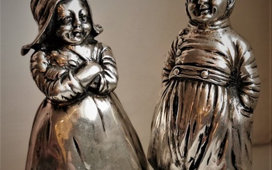 Hanau miniatures - Salt and pepper shakers (2) - .800 silver