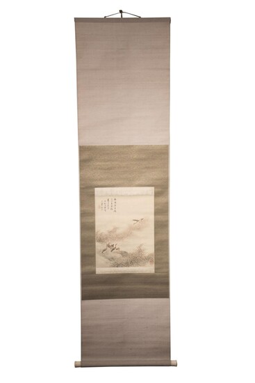Hanging scroll with gray geese | Hängerolle mit Graugänsen