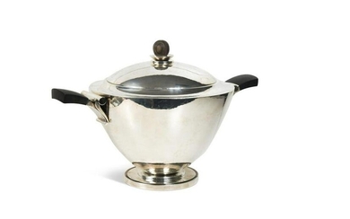 Harald Nielsen for Georg Jensen, a twin-handled Danish silver tureen and cover, No. 767