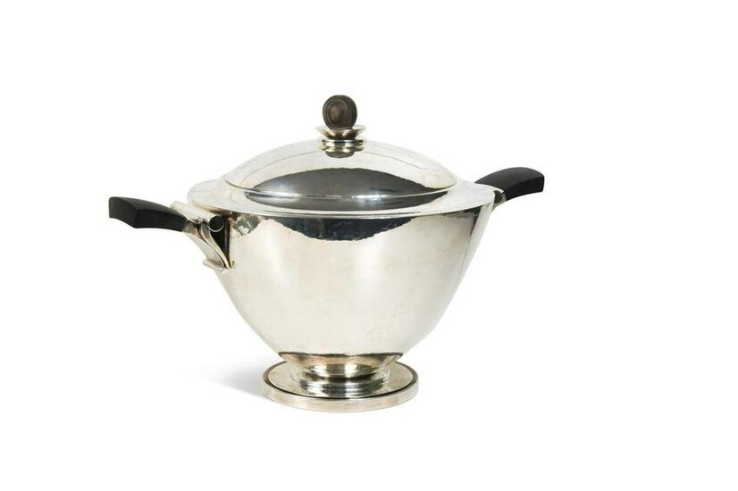 Harald Nielsen for Georg Jensen, a twin-handled Danish silver tureen and cover, No. 767