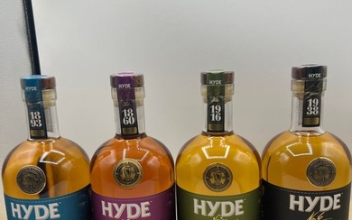 Hyde '1938' Double Wood - '1893' sherry Cask -'1916' Bourbon Whiskey - '1860' Burgundy - 70cl - 4 bottles