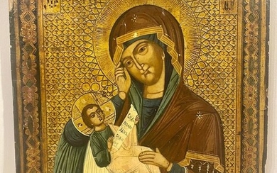 Icon - Wood, Mother of God `` Relieve my sorrow '' - Second half 19th century