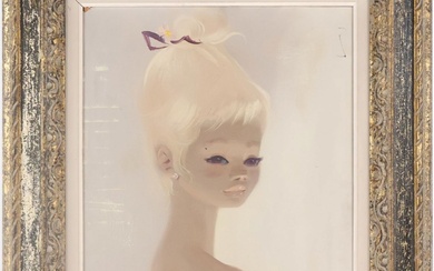 Igor Pantuhoff, Russian/American 1911-1972, Portrait of a Blonde Girl, Oil...