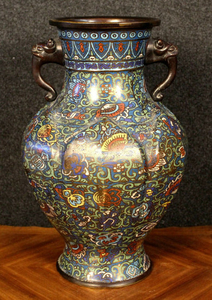 Important cloisonné vase with elephants - cloisonne - Japan - 19th century