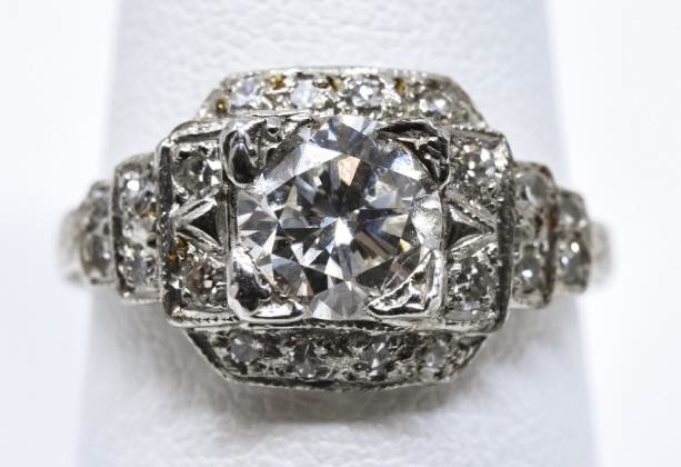 Impressive Estate Platinum 1.25 Carat Diamond Ring